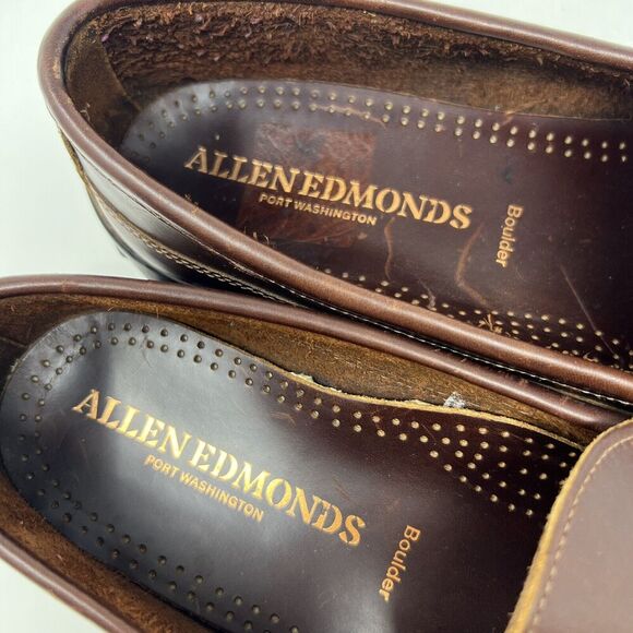 Allen Edmonds Boulder Venetian Driving Moccasin Brown Moc Loafers Men’s Size 11 - Picture 9 of 11
